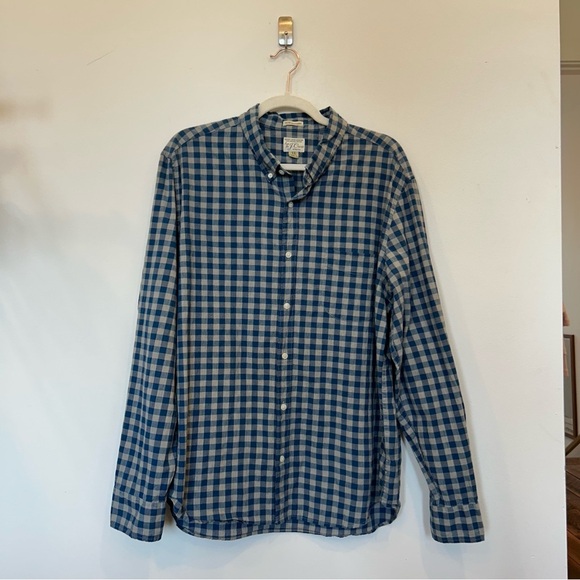 J. Crew Blue and Green Casual Button Down Shirt - Picture 1 of 4